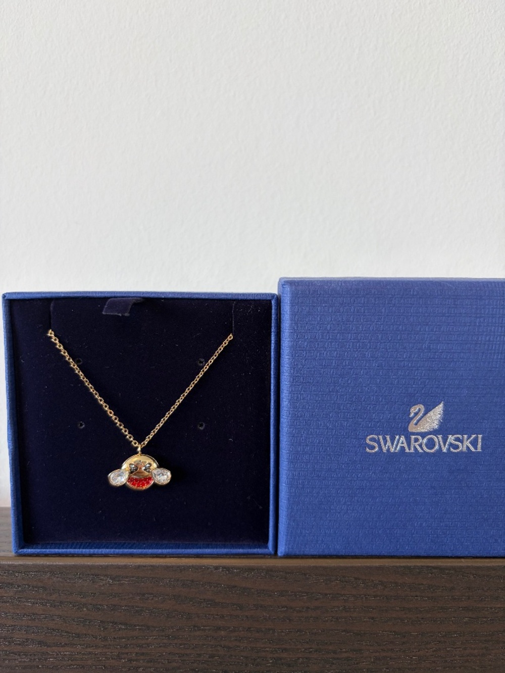 Swarovski Humorist "XD" Pendant Necklace – With Original Box